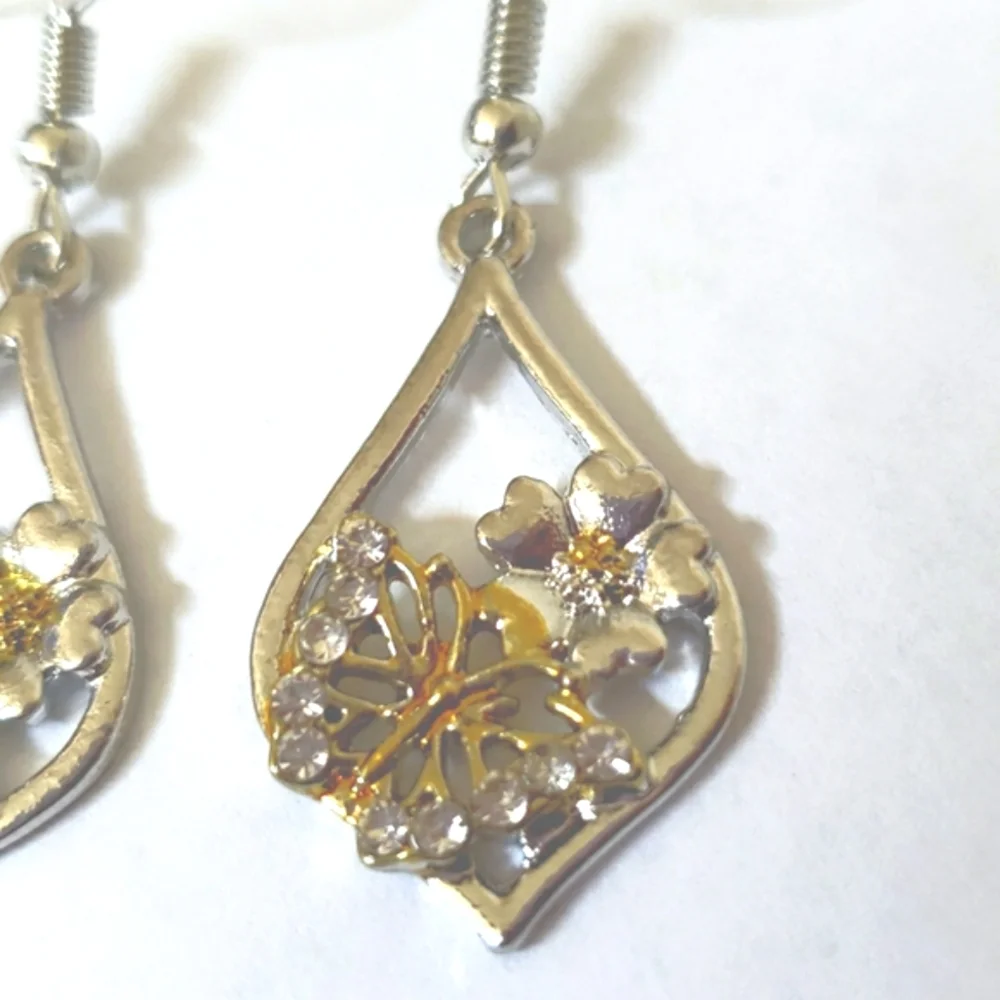 Butterfly Flower Earrings